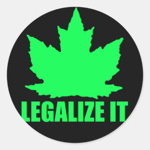 Legalise Maple Classic Round Sticker