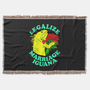 Legalise Marriage Iguana Throw Blanket