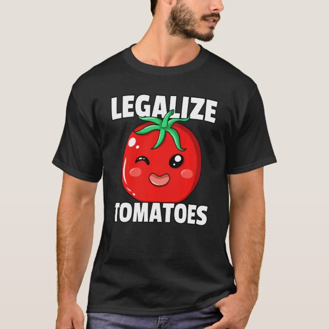 Legalise Tomato Marinara  Funny Red Gardening T-Shirt (Front)