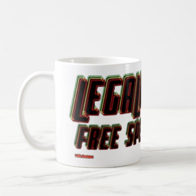 LEGALIZE FREE SPEECH  COFFEE MUG (Left)