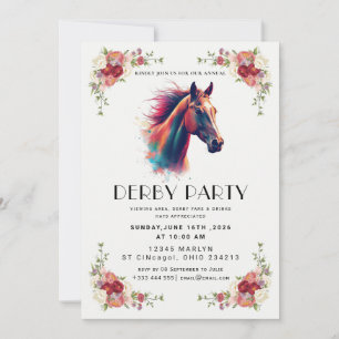 legant Horse Racing Party Invite