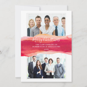 legant Watercolor Merry Christmas Corporate Announcement