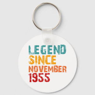 Legend 1955 70th Birthday Gifts for Men Women 70 Y Key Ring