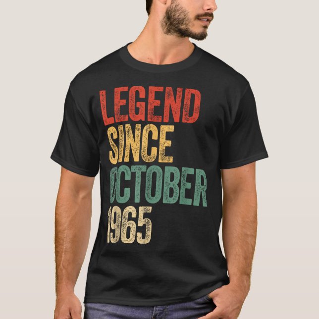 Legend 1965 60th Birthday For Men Women 60 Years O T-Shirt (Front)