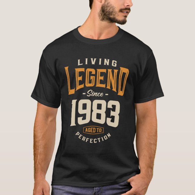 Legend 1983 Birthday 40 Years Old T-Shirt (Front)
