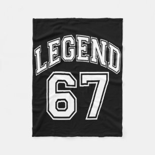 Legend 67 Number Varsity Team - 67th Birthday And Fleece Blanket