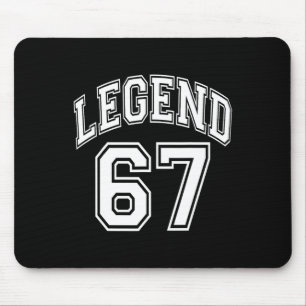 Legend 67 Number Varsity Team - 67th Birthday And Mouse Pad
