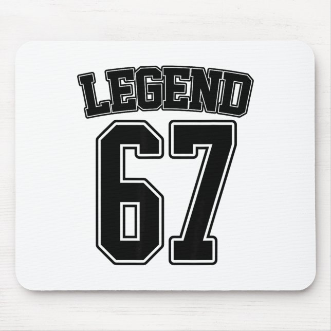 Legend 67 Six Seven Srts Number Varsity Team 67th  Mouse Pad (Front)