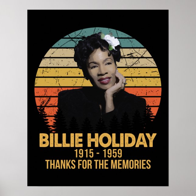 Legend Billie Holiday Thank You For The Memories Poster (Front)