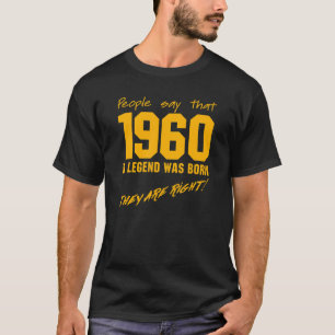Legend Born 1960 Birthday Vintage Celebration T-Shirt