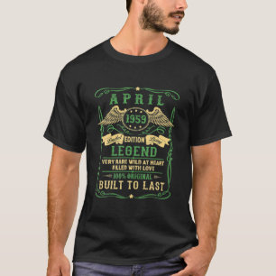 Legend Born April 1959 63Rd Birthday Gifts Funny T-Shirt