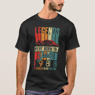 Legend Born In July 1988 34th Birthday 34 Year Old T-Shirt