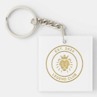 Legend Club Lion Crown Keychain - Luxury Gold Embl