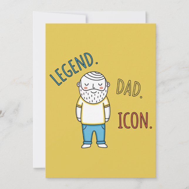 Legend. Dad. Icon. Father's Day Invitation (Front)