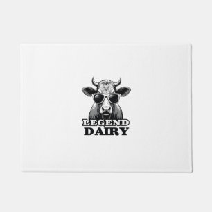 Legend Dairy Funny Farmer Cow Farmer Pun Graphic T Doormat