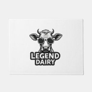 Legend Dairy Funny Farmer Cow Farmer Pun Graphic T Doormat