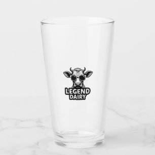 Legend Dairy Funny Farmer Cow Farmer Pun Graphic T Glass