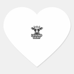 Legend Dairy Funny Farmer Cow Farmer Pun Graphic T Heart Sticker