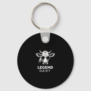 Legend Dairy Funny Farmer Cow Farmer Pun Graphic T Key Ring