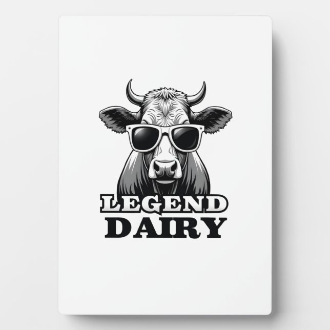 Legend Dairy Funny Farmer Cow Farmer Pun Graphic T Plaque (Front)