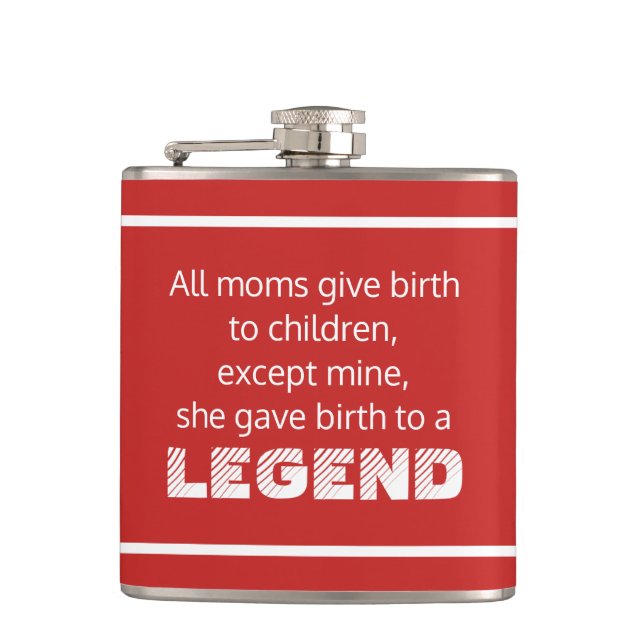 Legend Funny Saying Typography Hip Flask (Front)