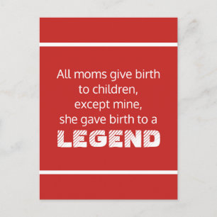 Legend Funny Saying Typography Postcard