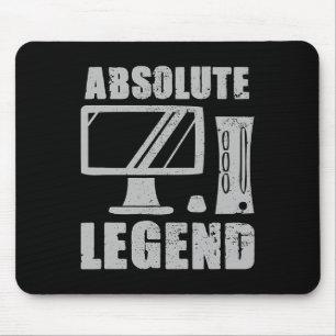 Legend Funny Video Game Player Quote Pc Gaming Rig Mouse Pad