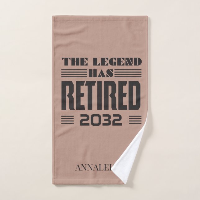 Legend Has Retired Personalised Boss Retirement Hand Towel (Hand Towel)