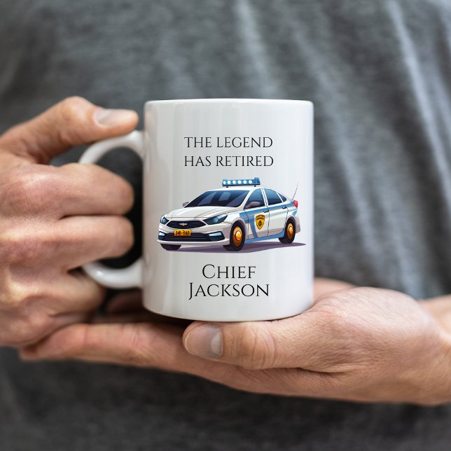 Legend has Retired Police Personalised Coffee Mug (Creator Uploaded)