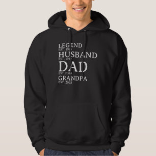 Legend Husband Dad Grandpa Customised Est. Years Hoodie