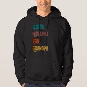 Legend Husband Dad Grandpa Customised Years Retro Hoodie