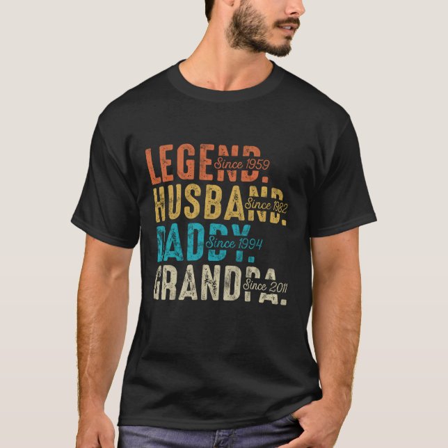 Legend Husband Daddy Grandpa Old Man Father's Day  T-Shirt (Front)