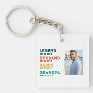 Legend Husband Daddy Grandpa Personalised T-Shirt Key Ring