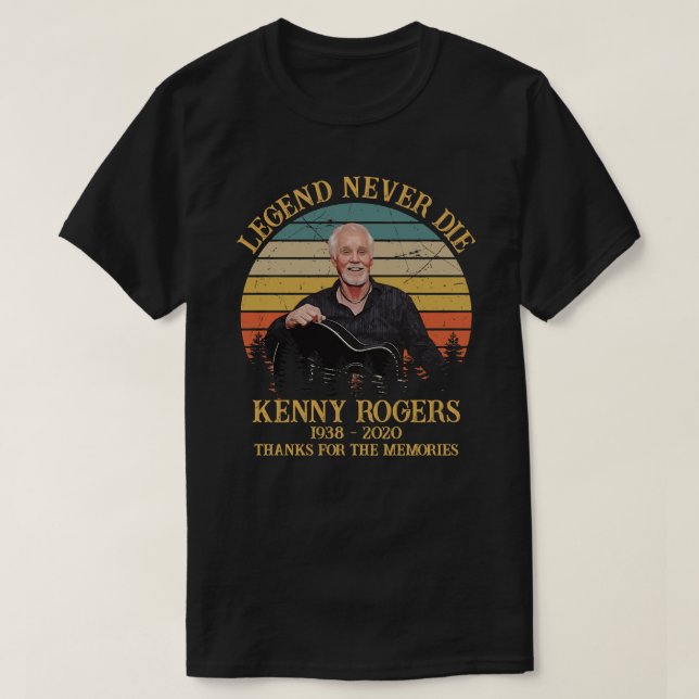 Legend Never Die Kenny Rogers Retro Thanks For The T-Shirt (Design Front)