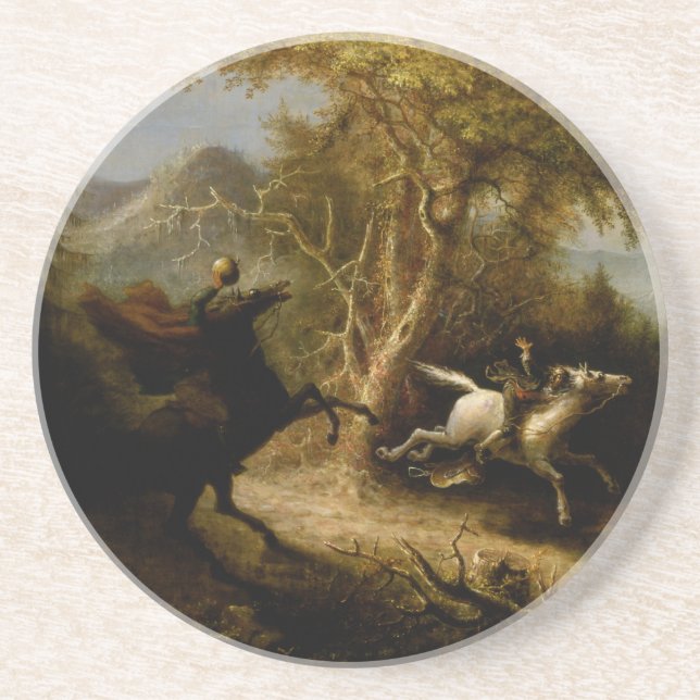 Legend of Headless Horseman Halloween Ghost Coaster (Front)