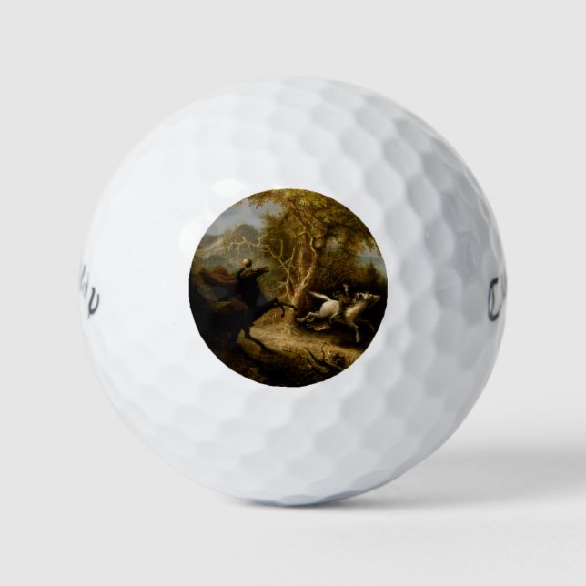 Legend of Headless Horseman Halloween Ghost Golf Balls (Front)