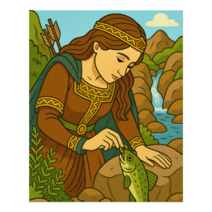 Legend of Mathilde and the Trout of Orval, Belgium Photo Print