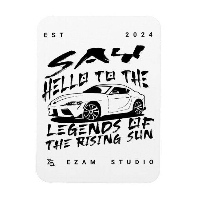 Legend of the Rising Sun - Bold Artistic Design Magnet (Vertical)