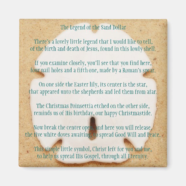 Legend of the Sand Dollar Magnet (Front)