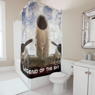 Legend of the sky customisable shower curtain