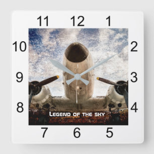 Legend of the sky customisable square wall clock