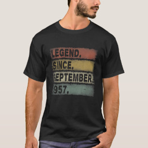 Legend September 1957 64Th Birthday Retro Mens 64 T-Shirt