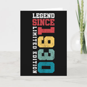 Legend Since 1930 Limited Edition 95 Year Old 95th Card