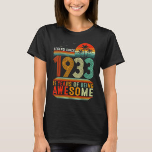 Legend Since 1933 89 Years Of Being Awesome 89th B T-Shirt