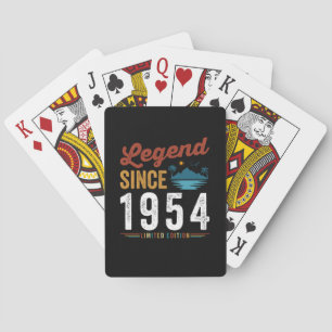 Legend Since 1954 Birthday Retro Vintage Playing Cards