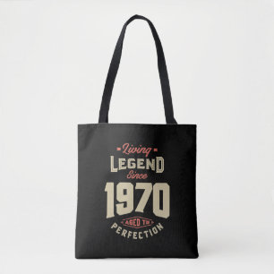 Legend Since 1970 Birthday Gift Tote Bag