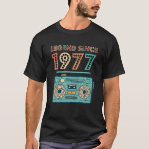 Legend Since 1977 45Th Birthday Gifts Cassette Vin T-Shirt