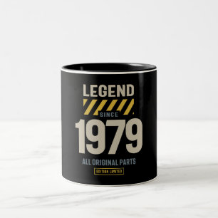 Legend Since 1979 44th birthday  Two-Tone Coffee Mug
