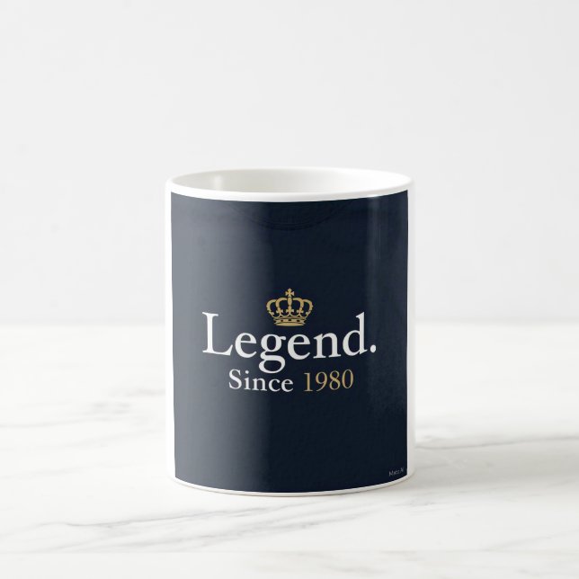 Legend Since 1980 Coffee Mug - 45th Birthday Gift  (Center)
