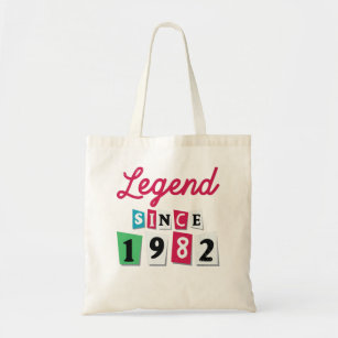 Legend Since 1982 s Vintage Retro 40Th Birthday   Tote Bag